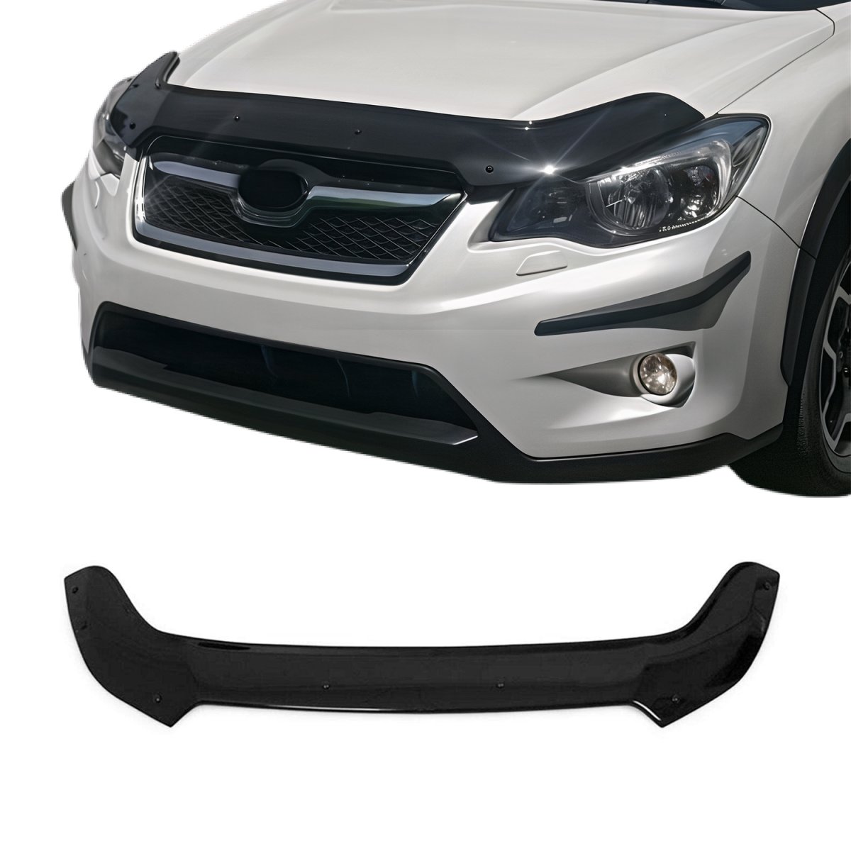 Subaru XV Hood Deflector - Omac - Acrylic - Black - 2012 Subaru XV Hood Deflector - Omac - Acrylic - Black - 2012